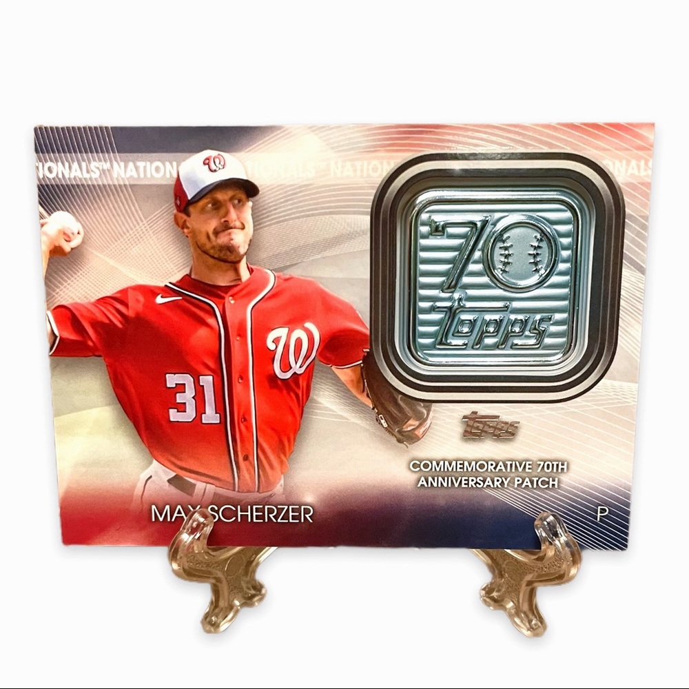 2021 Max Scherzer 70th Anniversary Patch Card Baseball Card T70P-MS